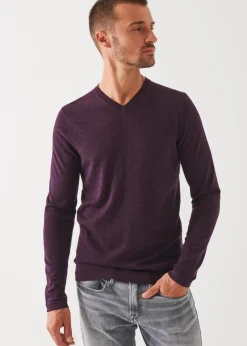 PATRICK ASSARAF Extra-Fine Merino V-Neck|Men Knitwear