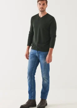 PATRICK ASSARAF Extra-Fine Merino V-Neck|Men Knitwear
