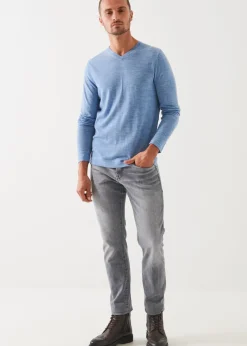 PATRICK ASSARAF Extra-Fine Merino V-Neck|Men Knitwear
