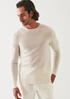 PATRICK ASSARAF Fine Gauge Merino Wool Crewneck|Men Knitwear