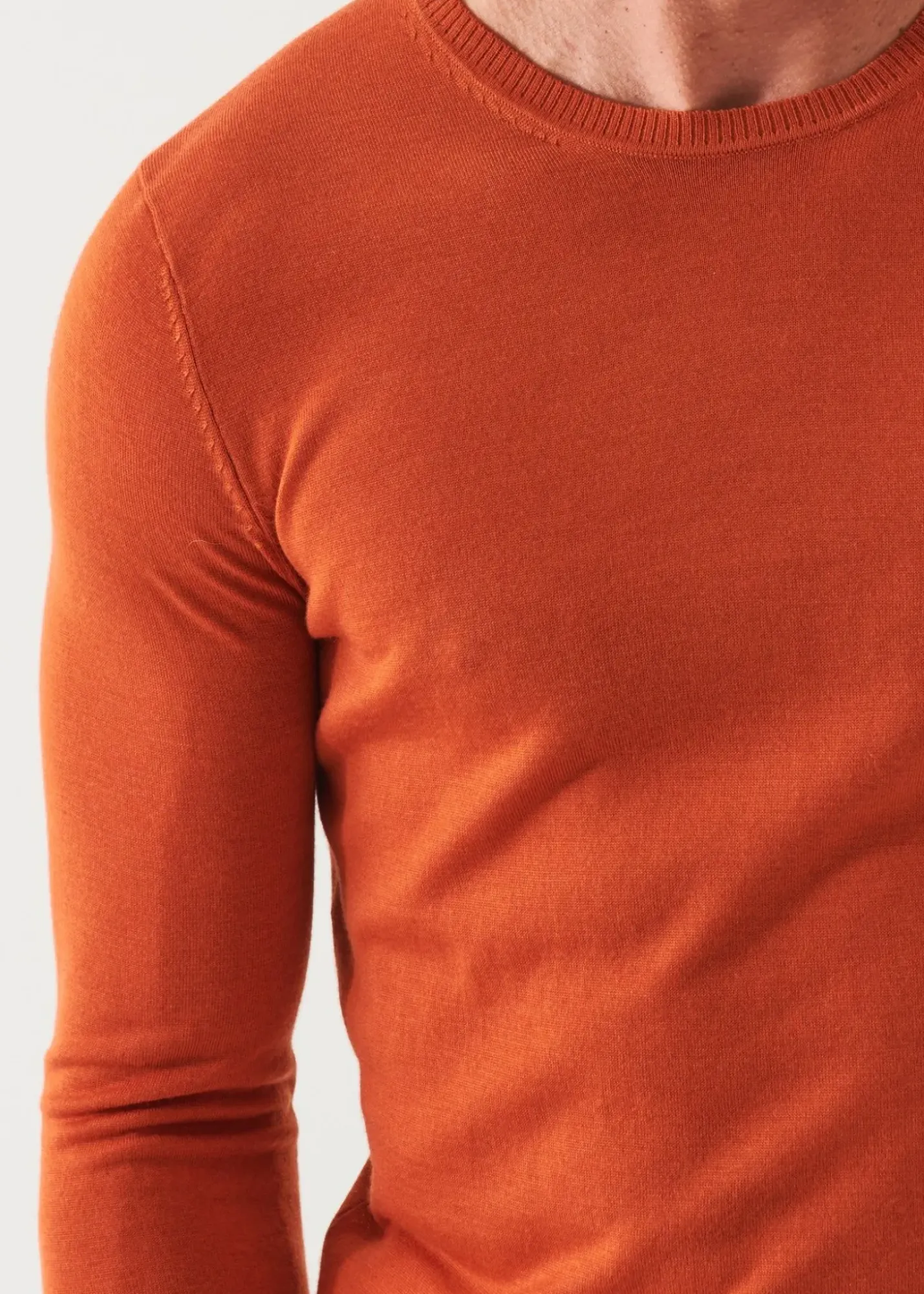PATRICK ASSARAF Fine Gauge Merino Wool Crewneck|Men Knitwear