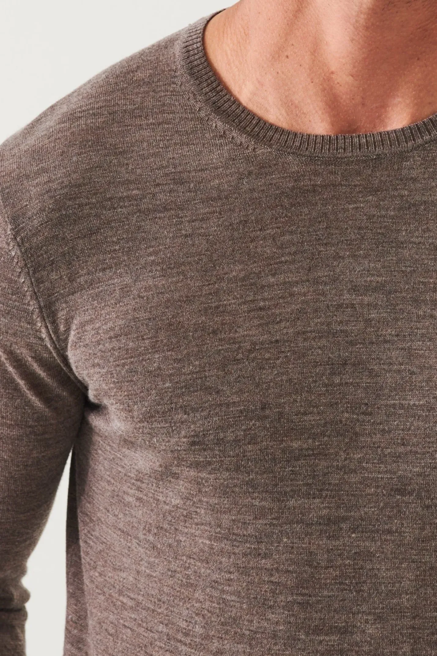 PATRICK ASSARAF Fine Gauge Merino Wool Crewneck|Men Knitwear