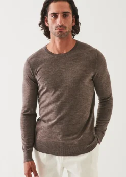 PATRICK ASSARAF Fine Gauge Merino Wool Crewneck|Men Knitwear