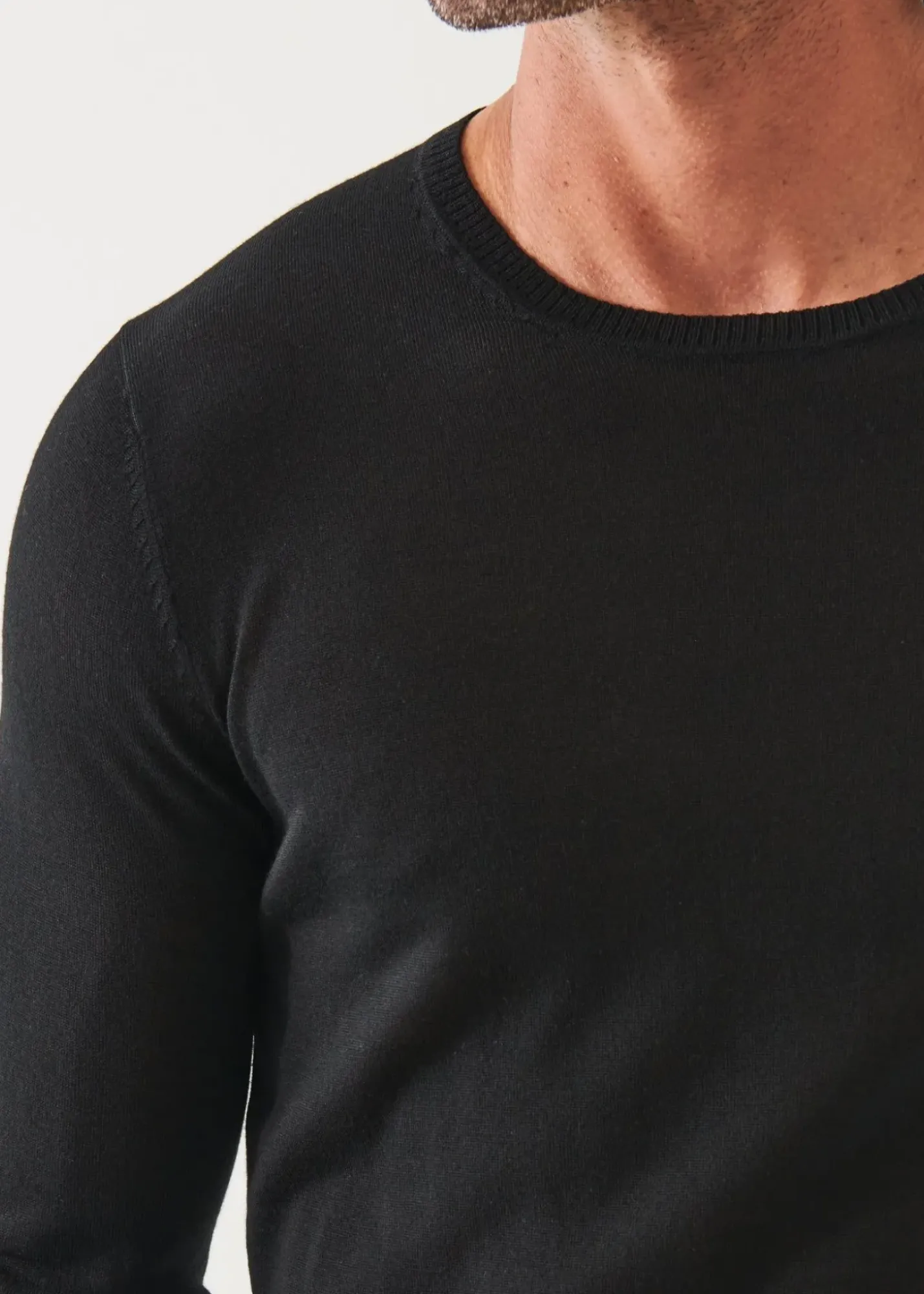 PATRICK ASSARAF Fine Gauge Merino Wool Crewneck|Men Knitwear