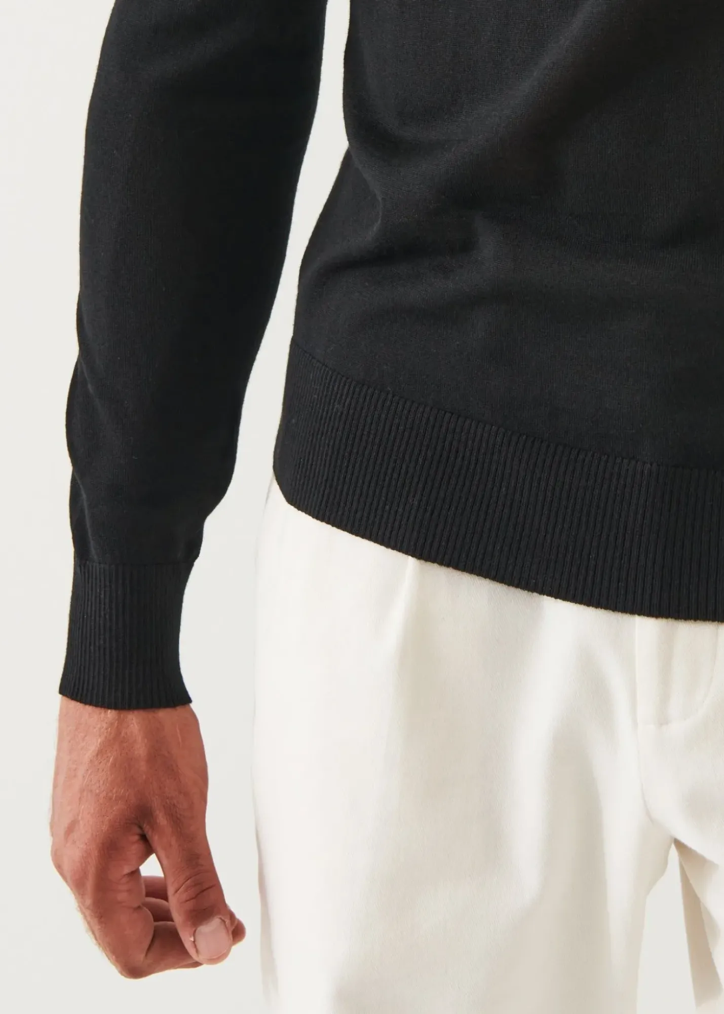 PATRICK ASSARAF Fine Gauge Merino Wool Crewneck|Men Knitwear