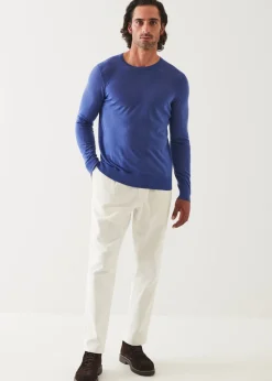 PATRICK ASSARAF Fine Gauge Merino Wool Crewneck|Men Knitwear