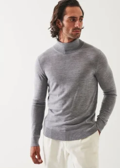 PATRICK ASSARAF Fine Gauge Merino Wool Turtleneck|Men Knitwear