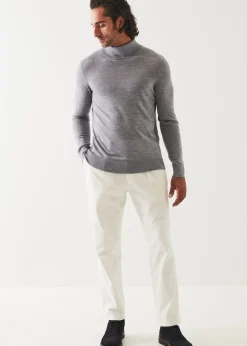 PATRICK ASSARAF Fine Gauge Merino Wool Turtleneck|Men Knitwear