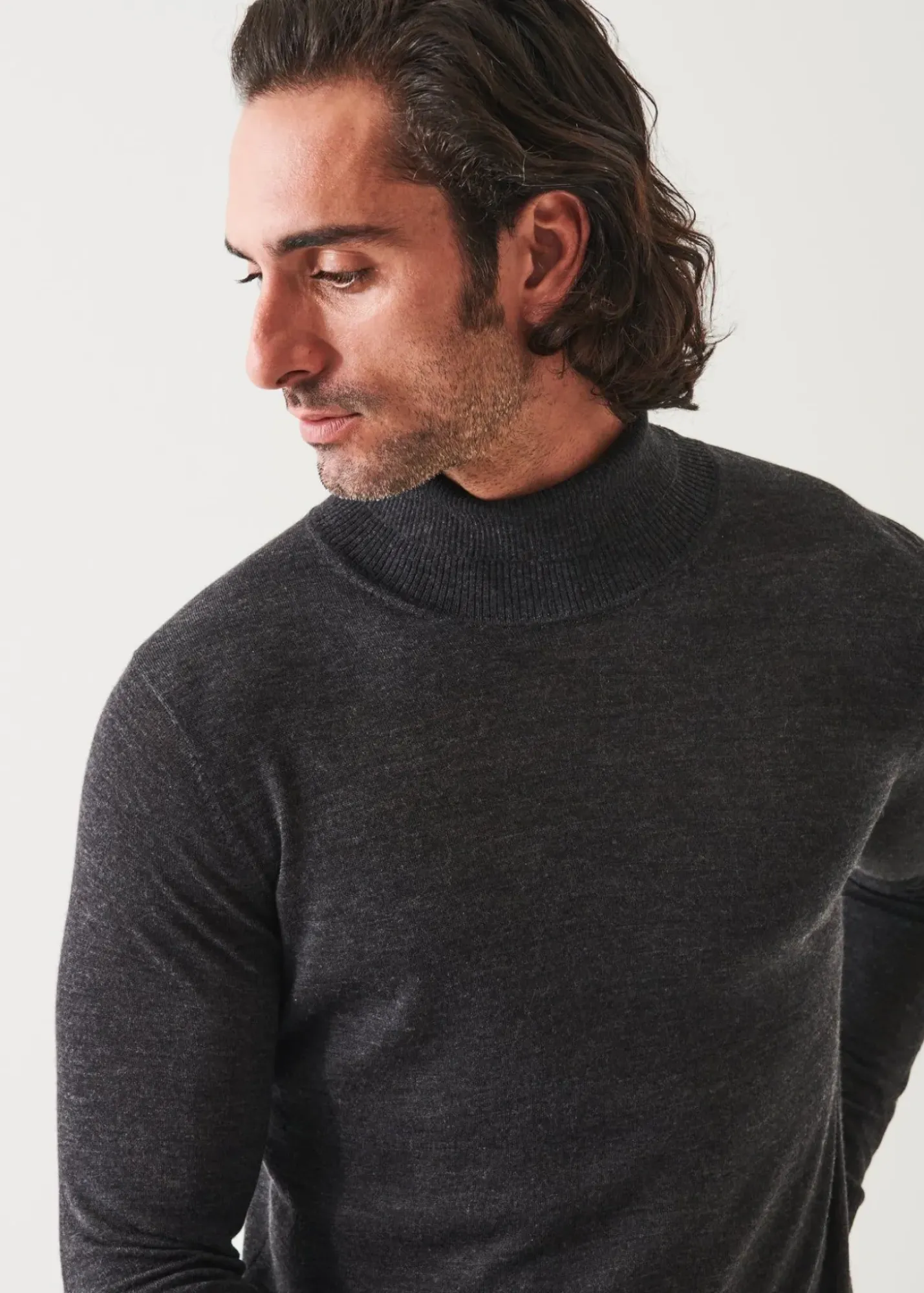 PATRICK ASSARAF Fine Gauge Merino Wool Turtleneck|Men Knitwear