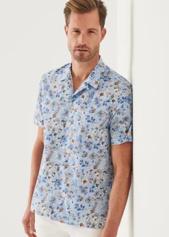 PATRICK ASSARAF Floral Print Camp Collar Shirt|Men Shirts
