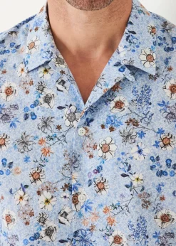 PATRICK ASSARAF Floral Print Camp Collar Shirt|Men Shirts