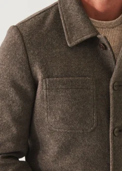 PATRICK ASSARAF Four Patch Pocket Wool Shirt Jacket|Men Outerwear