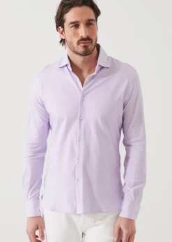 PATRICK ASSARAF Four-Flex Performance Long Sleeve Shirt|Men Shirts