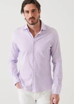 PATRICK ASSARAF Four-Flex Performance Long Sleeve Shirt|Men Shirts