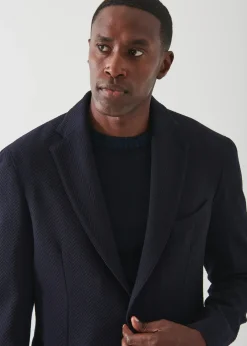 PATRICK ASSARAF Herringbone Wool Blazer|Men Blazers