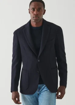PATRICK ASSARAF Herringbone Wool Blazer|Men Blazers