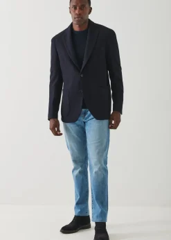 PATRICK ASSARAF Herringbone Wool Blazer|Men Blazers