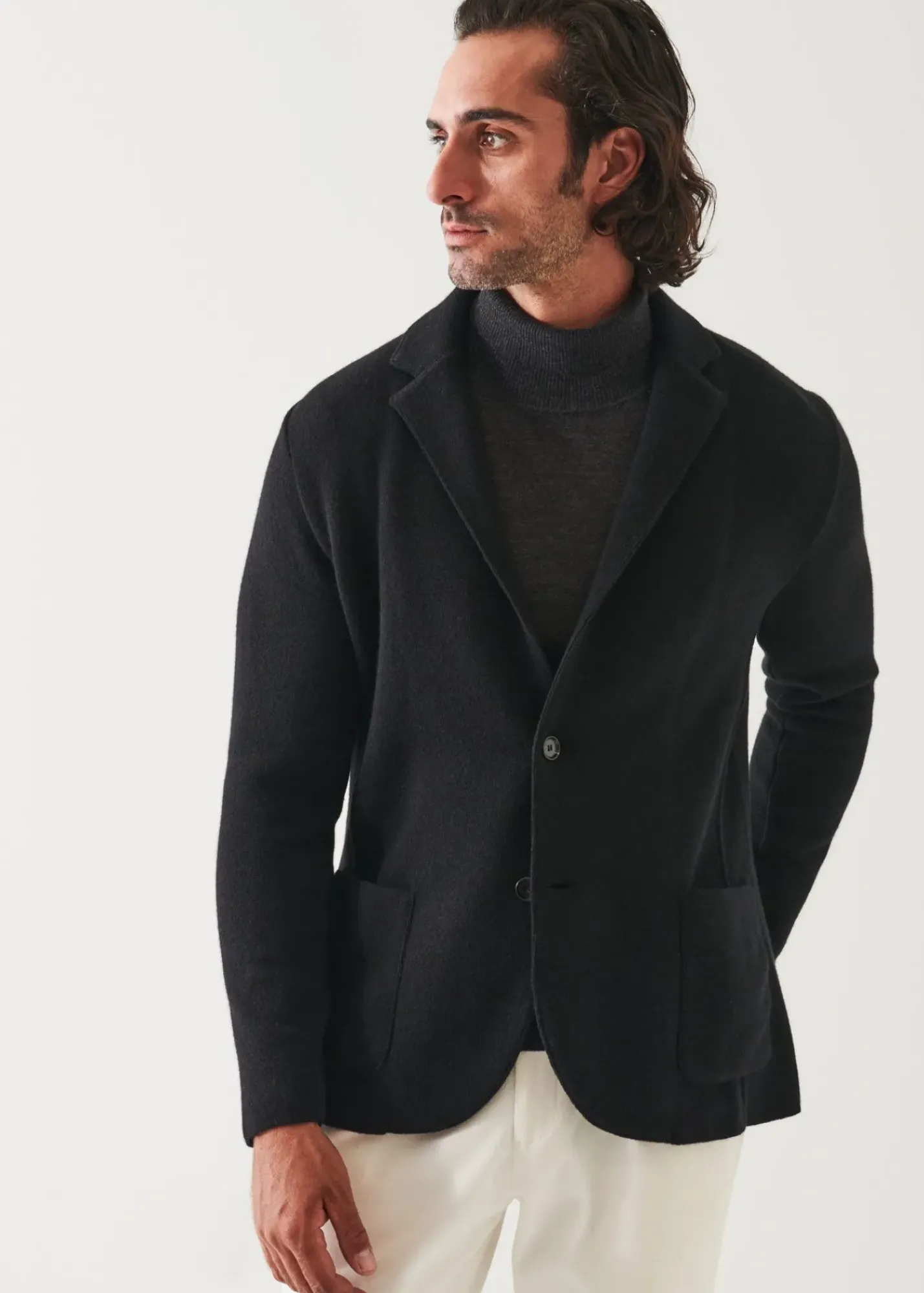 PATRICK ASSARAF Italian Cashmere Two-Button Blazer|Men Blazers