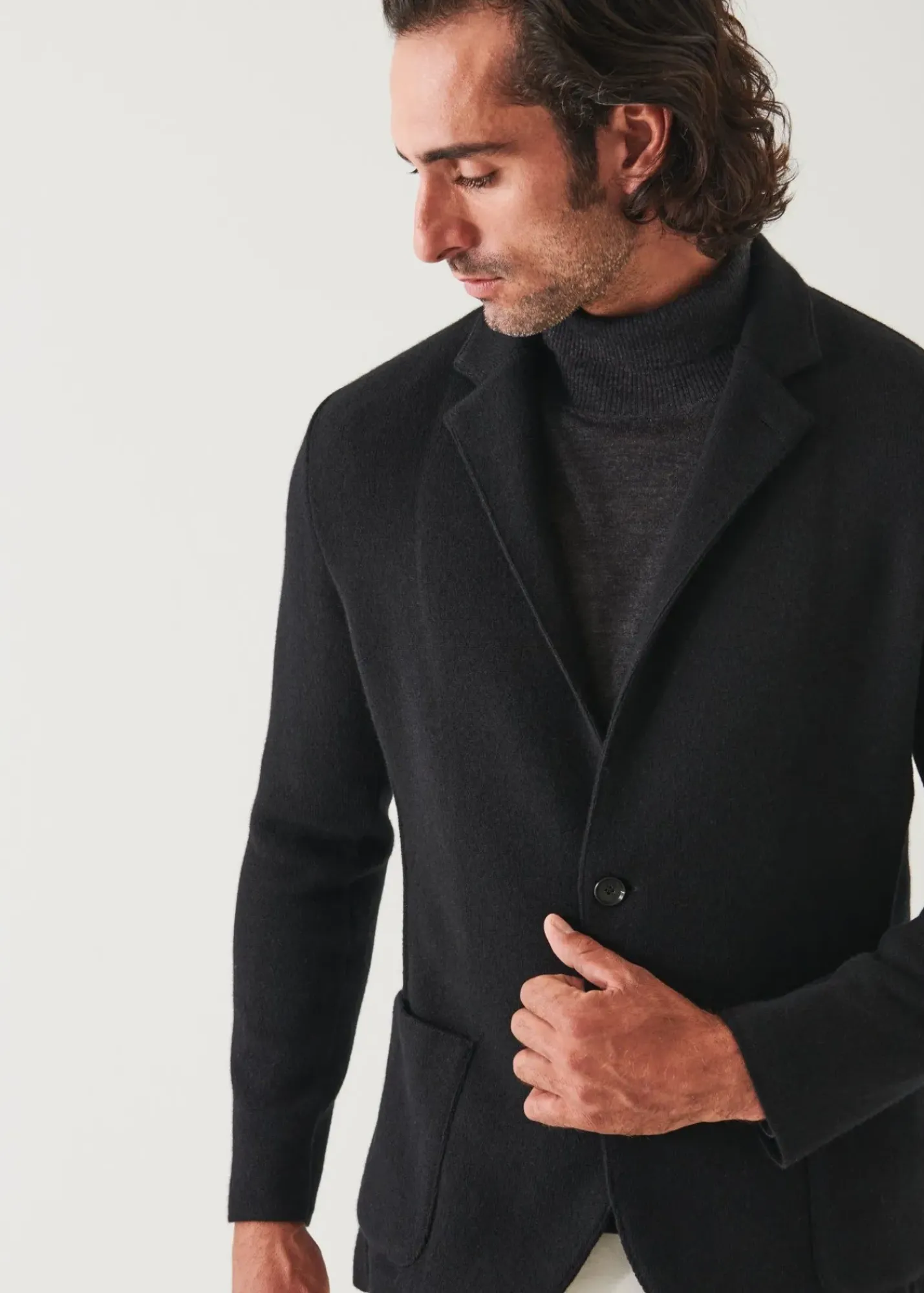 PATRICK ASSARAF Italian Cashmere Two-Button Blazer|Men Blazers