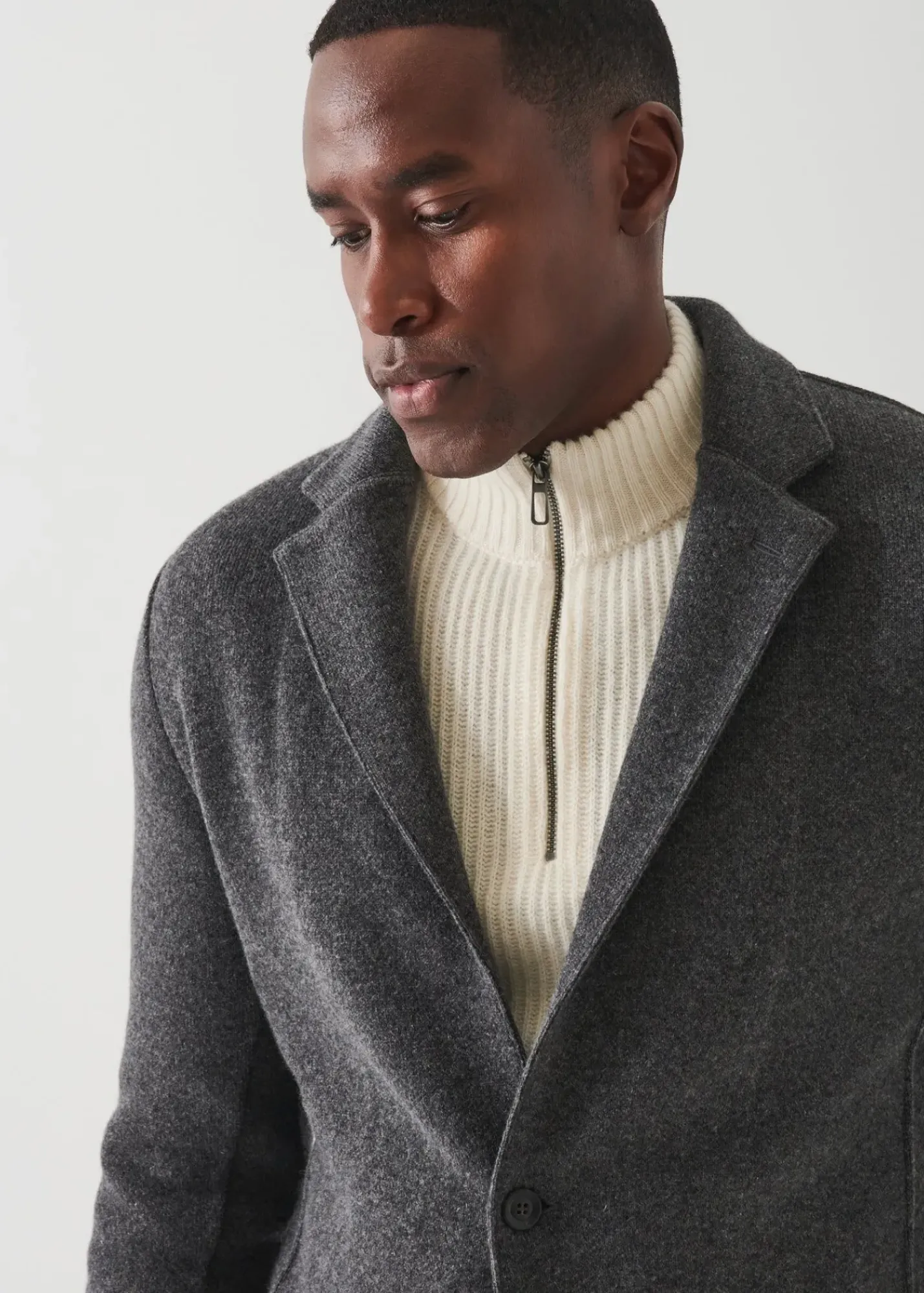 PATRICK ASSARAF Italian Cashmere Two-Button Blazer|Men Blazers