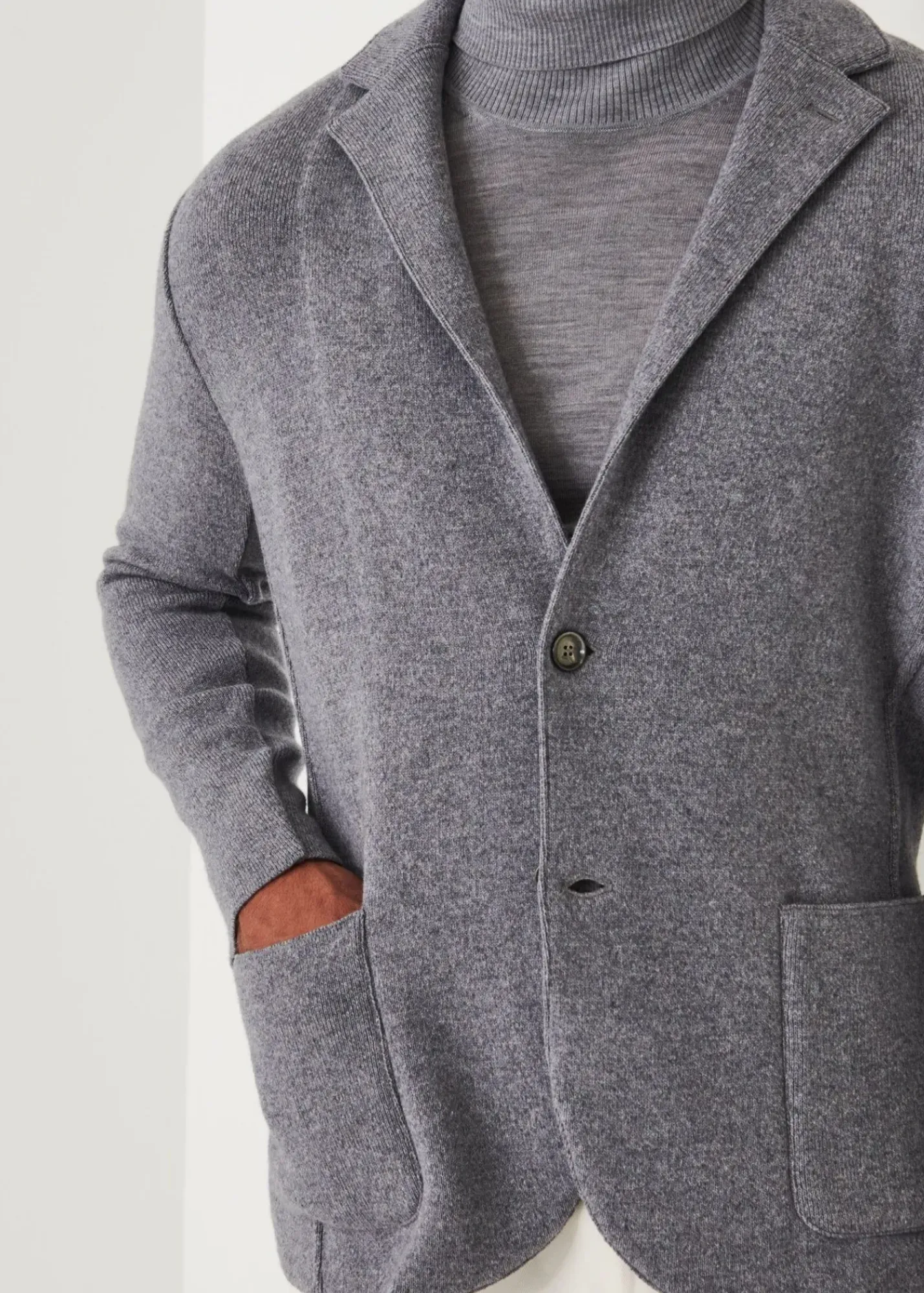 PATRICK ASSARAF Italian Cashmere Two-Button Blazer|Men Blazers