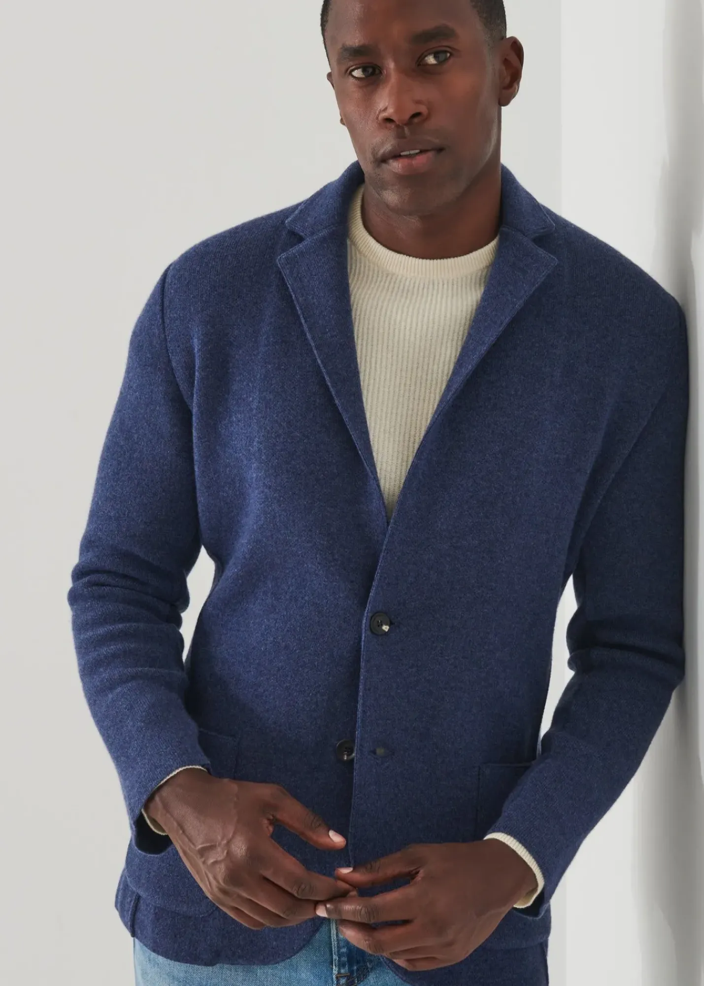 PATRICK ASSARAF Italian Cashmere Two-Button Blazer|Men Blazers