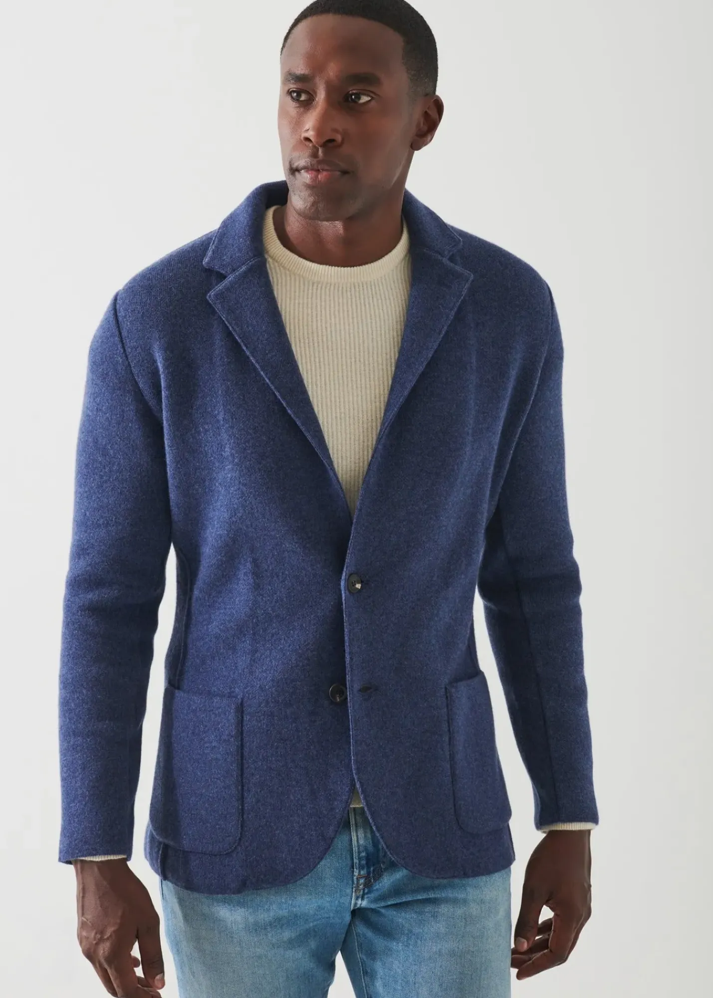 PATRICK ASSARAF Italian Cashmere Two-Button Blazer|Men Blazers