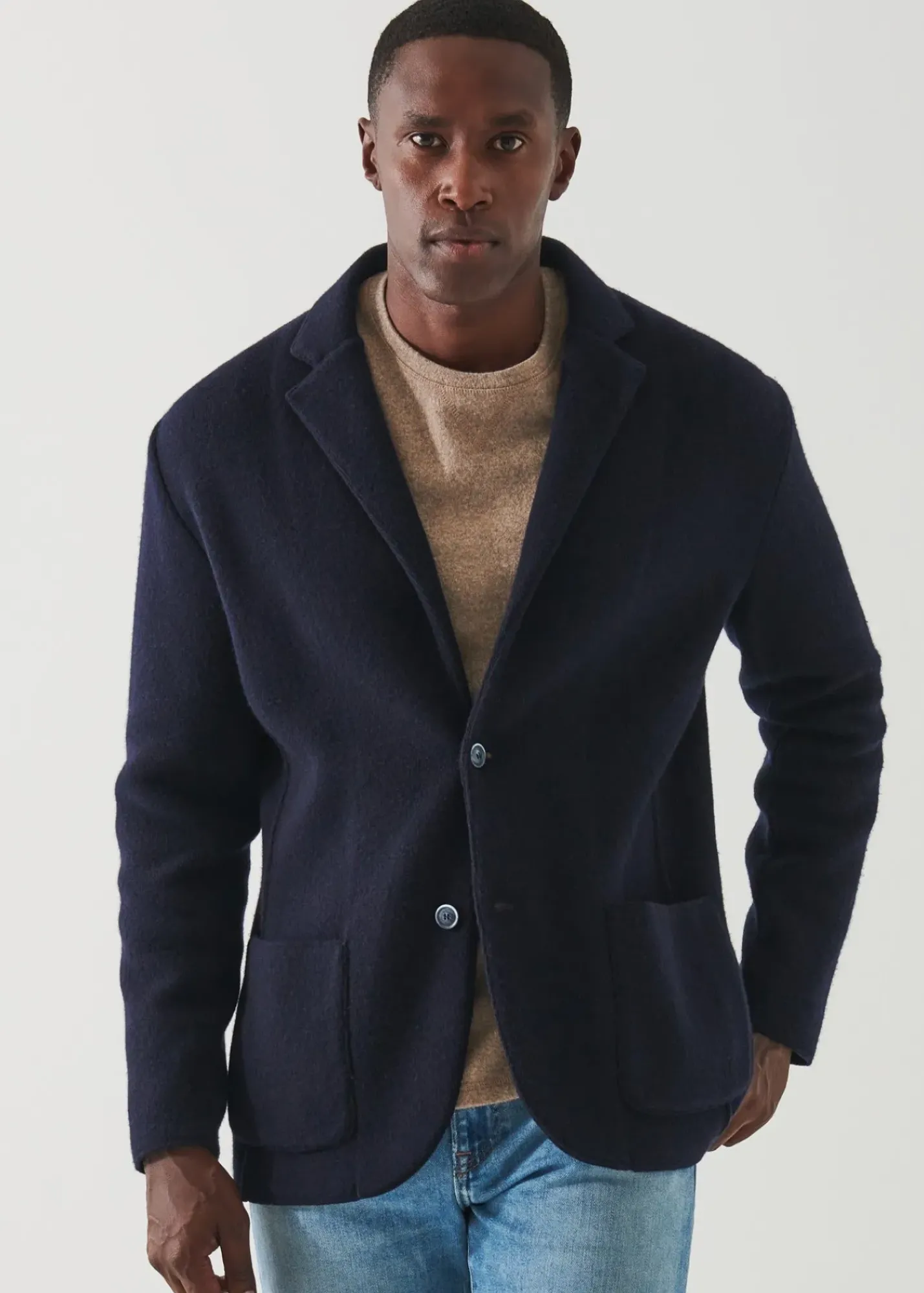 PATRICK ASSARAF Italian Cashmere Two-Button Blazer|Men Blazers