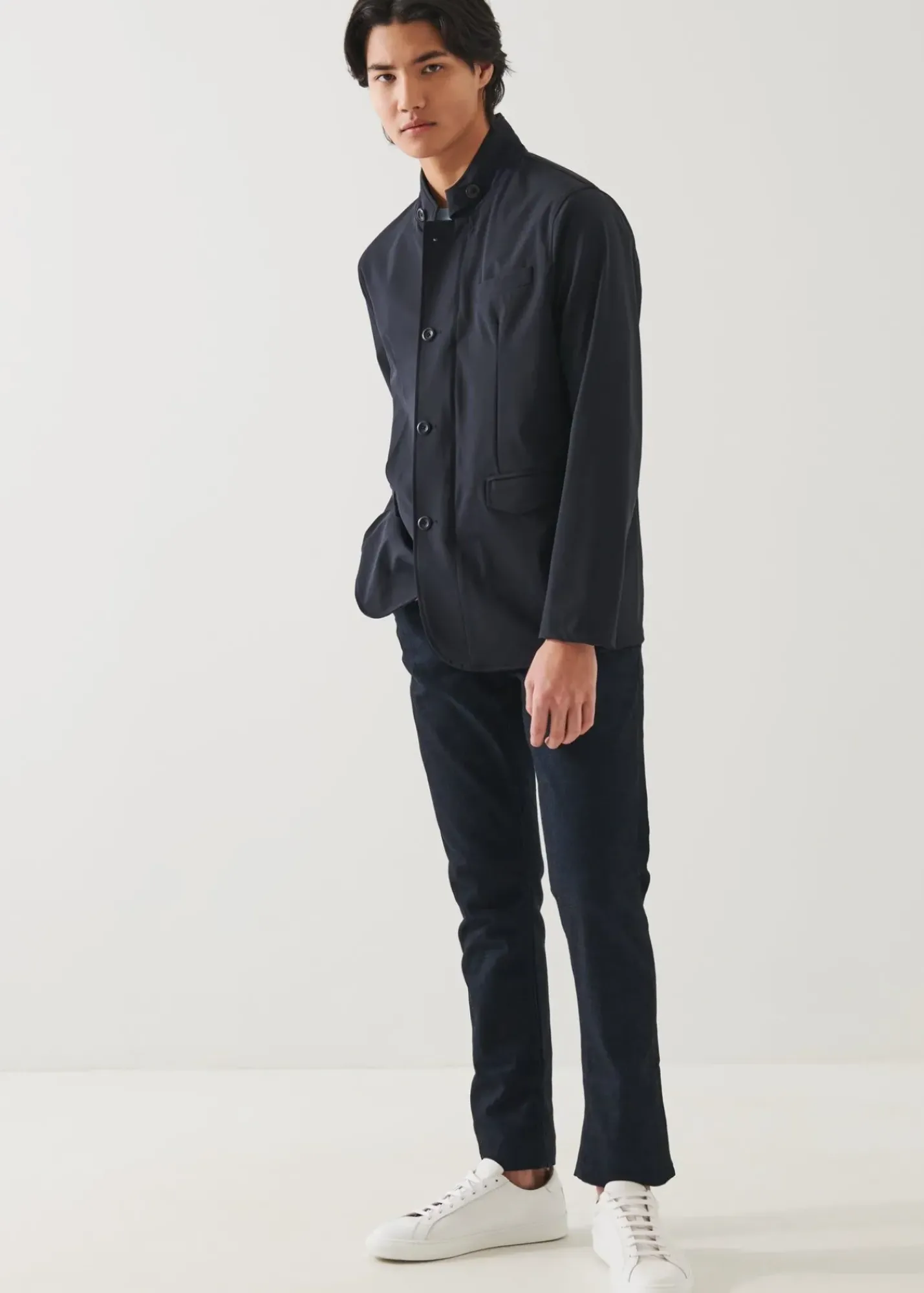 PATRICK ASSARAF Italian Nylon Hybrid Jacket|Men Outerwear