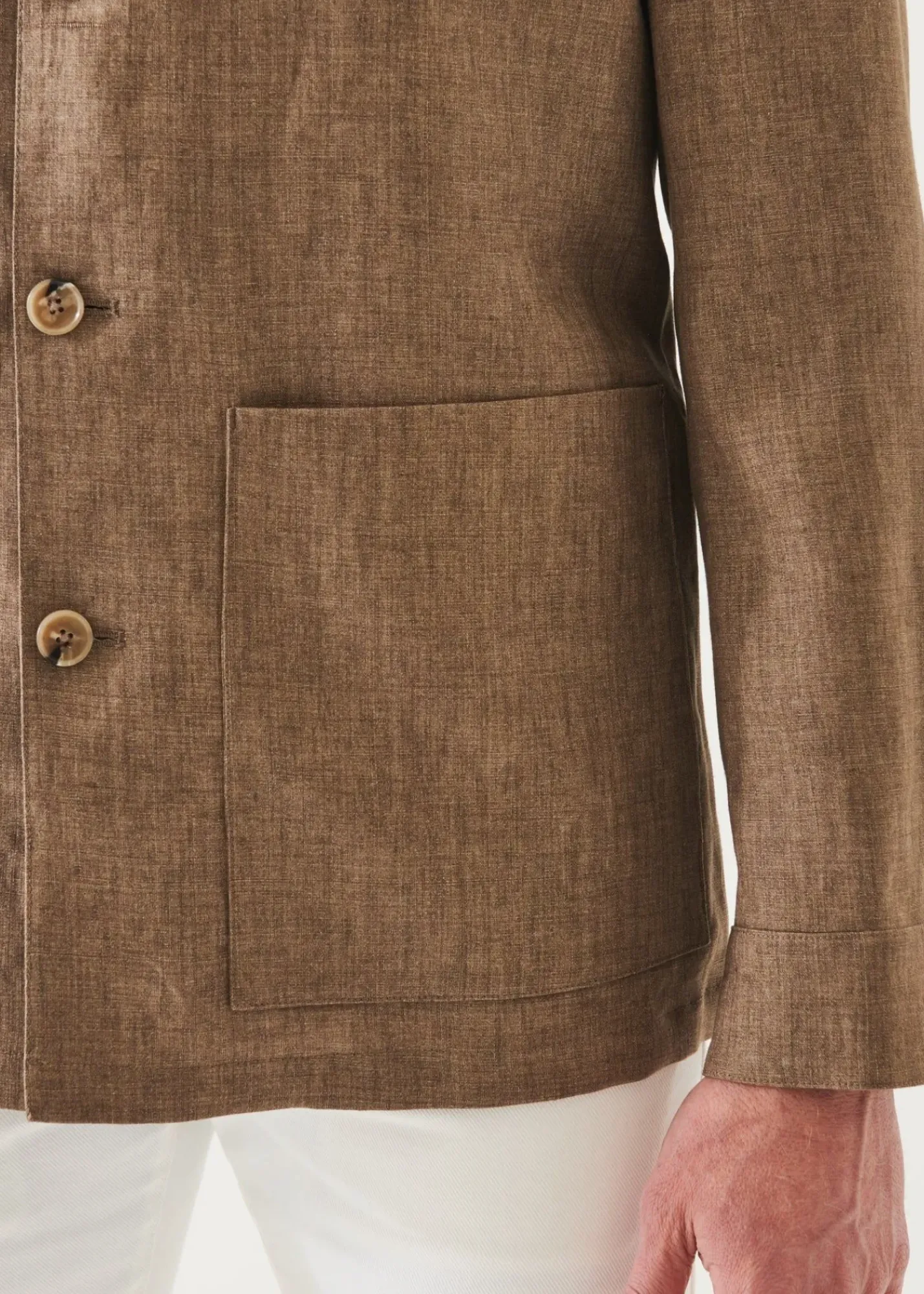 PATRICK ASSARAF Italian One Pocket Shirt Jacket|Men Shirt Jackets