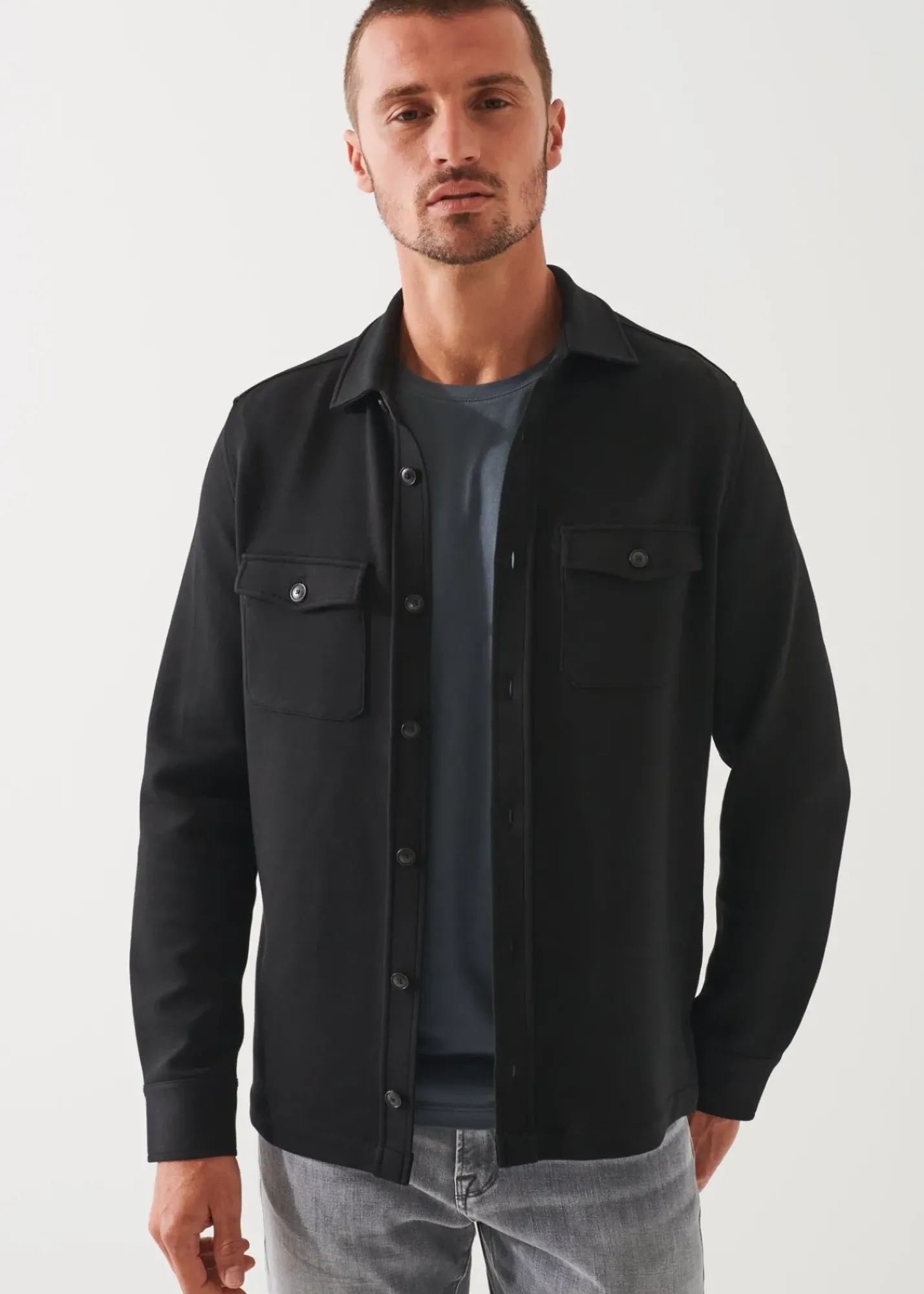 PATRICK ASSARAF Japanese Double-Face Shirt Jacket|Men Outerwear