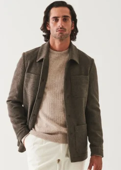 PATRICK ASSARAF Japanese Double-Face Shirt Jacket|Men Shirt Jackets