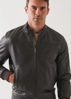PATRICK ASSARAF Leather Zip-Up Bomber|Men Outerwear