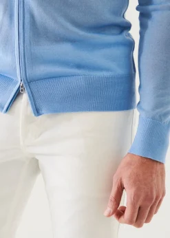 PATRICK ASSARAF Lightweight Merino Blend Full Zip Sweater|Men Knitwear