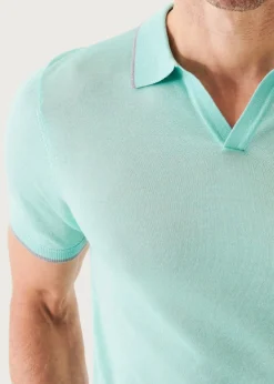 PATRICK ASSARAF Lightweight Merino Blend Open Polo|Men Polos