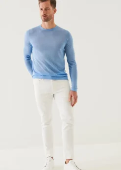 PATRICK ASSARAF Lightweight Merino Blend Crewneck Sweater|Men Knitwear