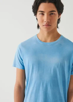 PATRICK ASSARAF Lightweight Pima Cotton Spray Wash T-Shirt|Men T-Shirts