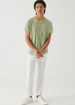 PATRICK ASSARAF Lightweight Pima Cotton Spray Wash T-Shirt|Men T-Shirts