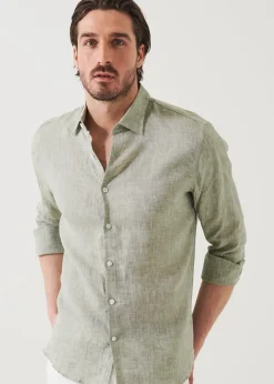 PATRICK ASSARAF Linen Chambray Shirt|Men Shirts