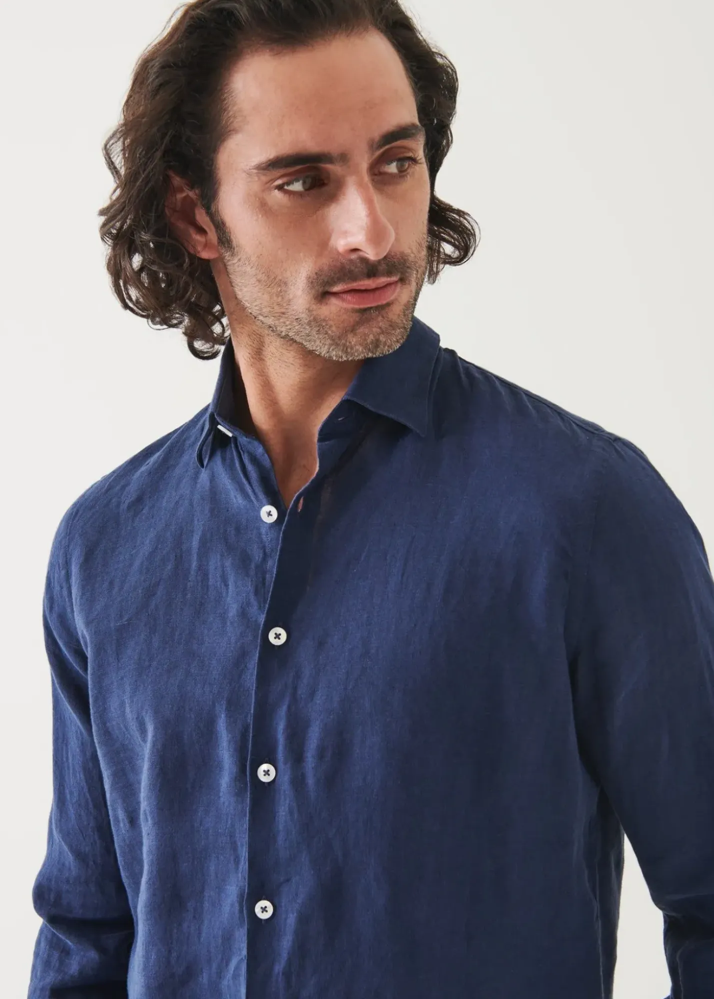 PATRICK ASSARAF Linen Chambray Shirt|Men Shirts