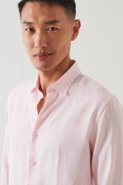 PATRICK ASSARAF Linen Chambray Shirt|Men Shirts