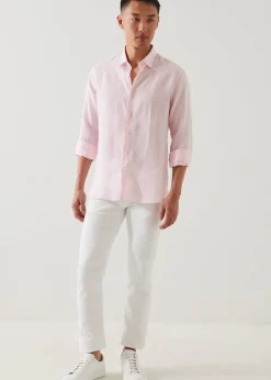 PATRICK ASSARAF Linen Chambray Shirt|Men Shirts