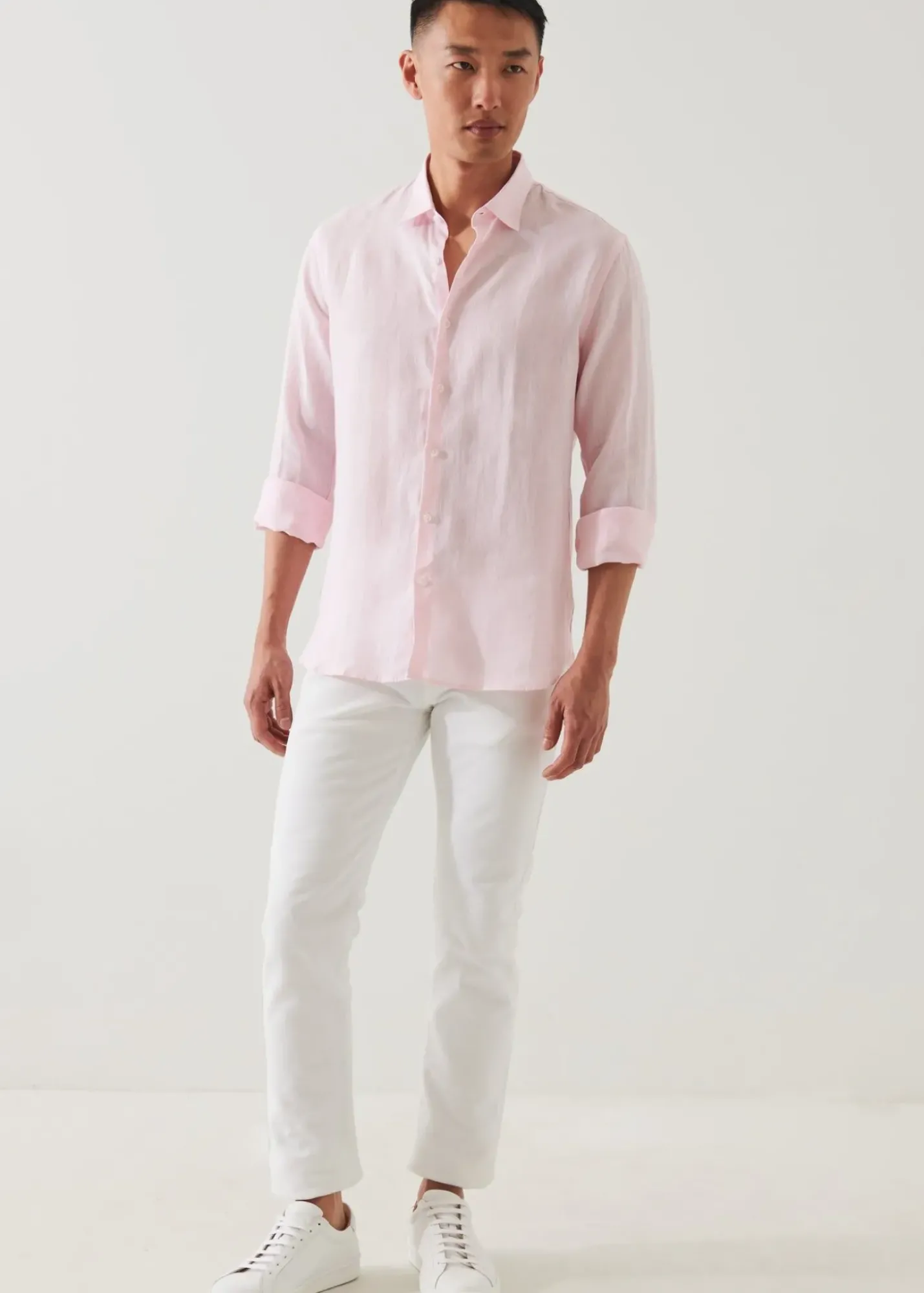 PATRICK ASSARAF Linen Chambray Shirt|Men Shirts