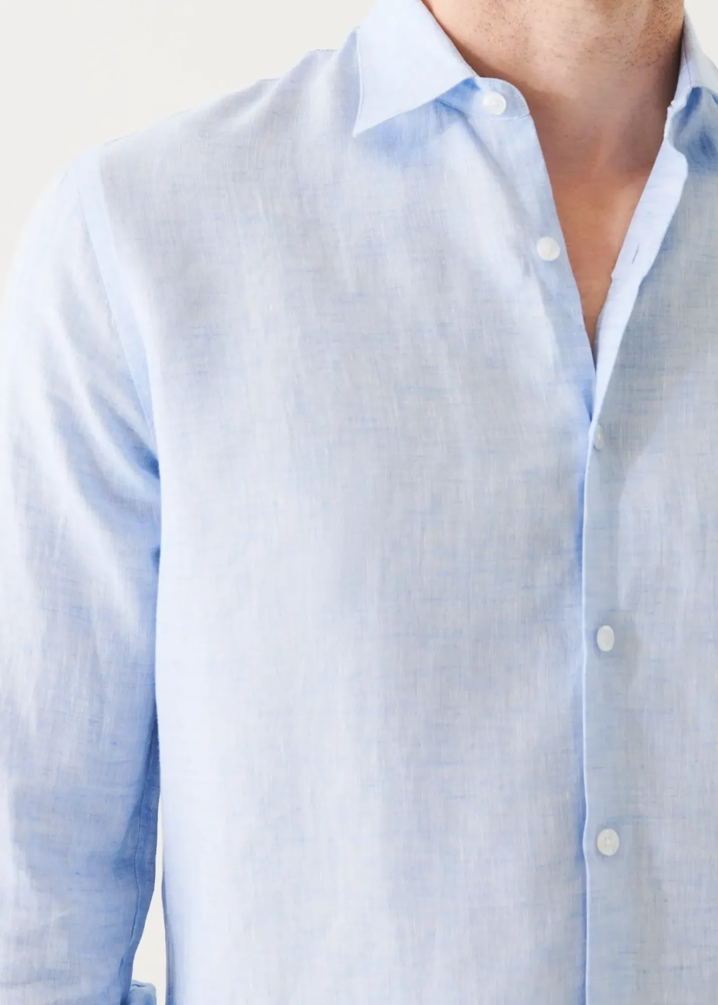 PATRICK ASSARAF Linen Chambray Shirt|Men Shirts