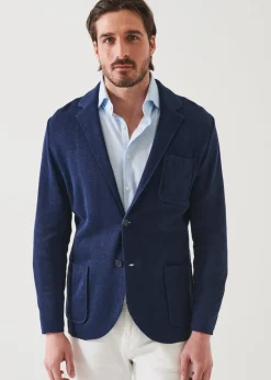 PATRICK ASSARAF Linen Cotton Blend Blazer|Men Blazers