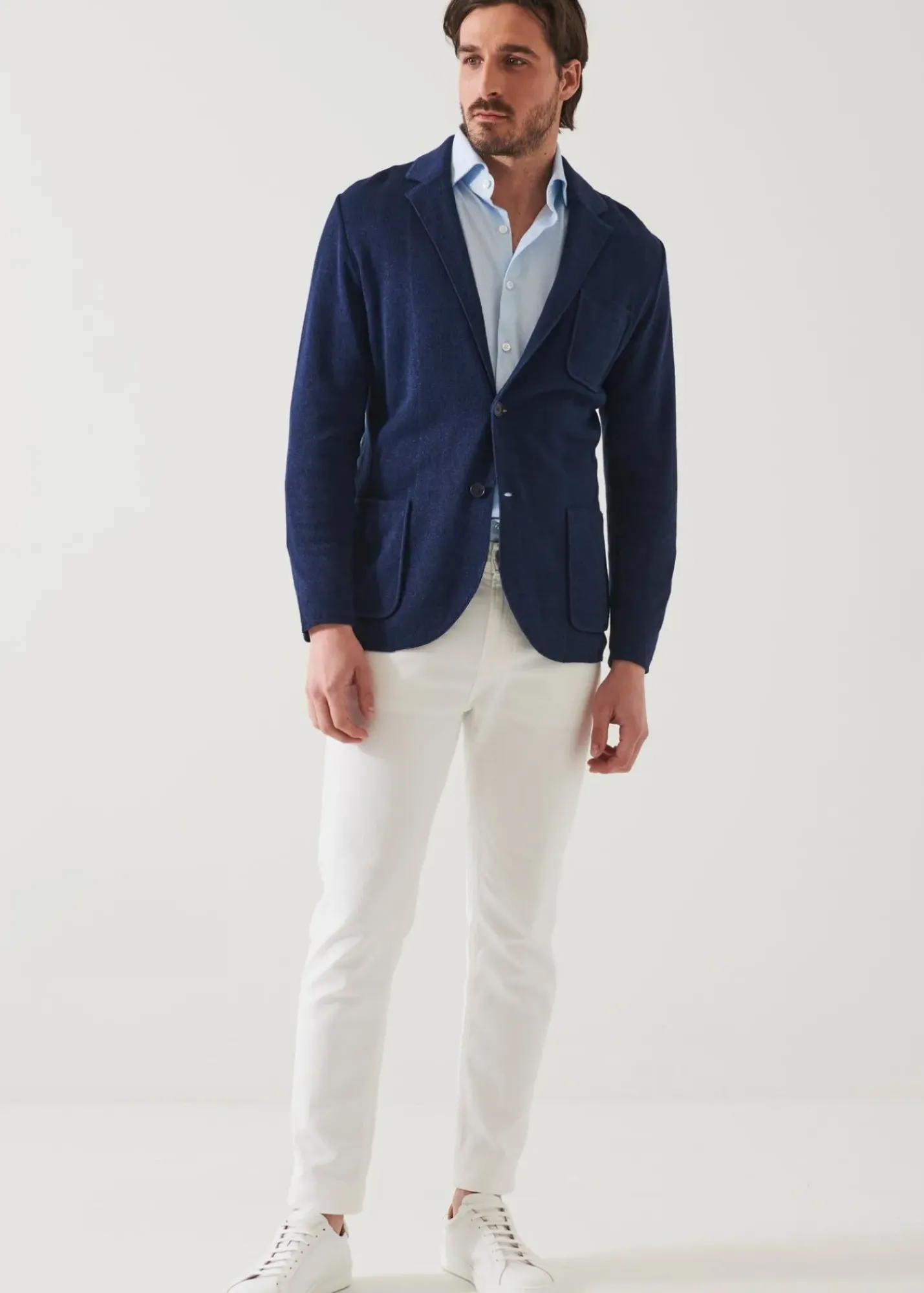 PATRICK ASSARAF Linen Cotton Blend Blazer|Men Blazers