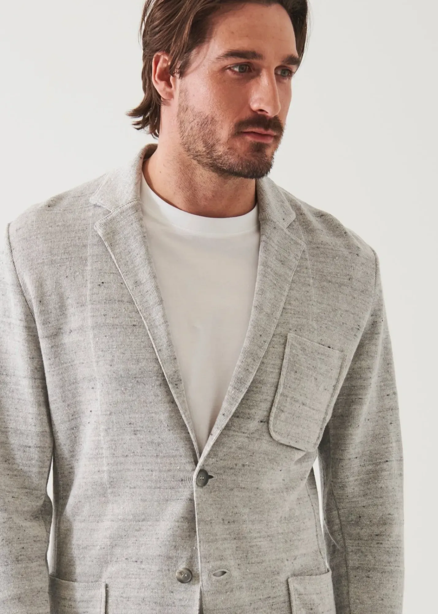 PATRICK ASSARAF Linen Cotton Blend Blazer|Men Blazers