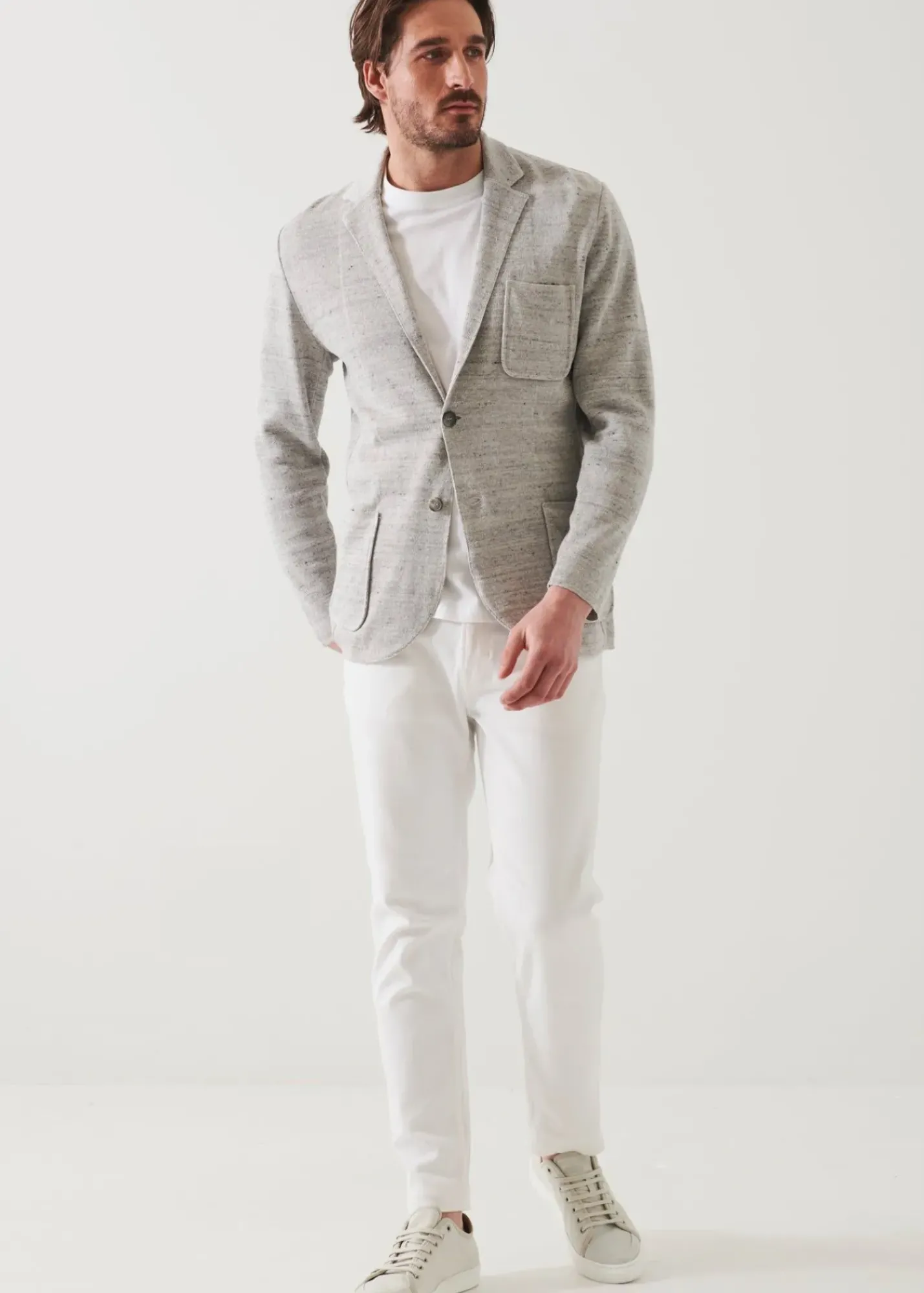 PATRICK ASSARAF Linen Cotton Blend Blazer|Men Blazers