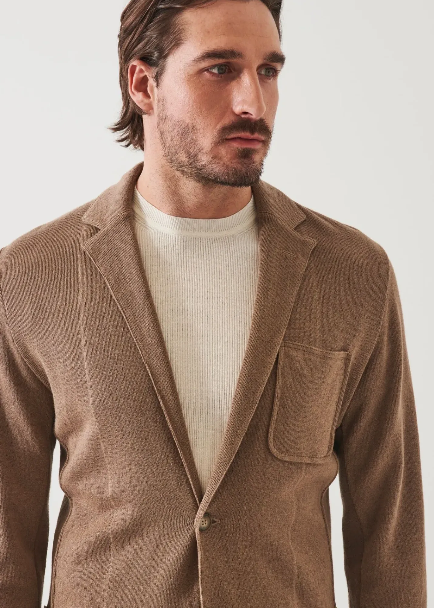 PATRICK ASSARAF Linen Cotton Blend Blazer|Men Blazers