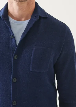 PATRICK ASSARAF Linen Cotton Blend Shirt Jacket|Men Blazers